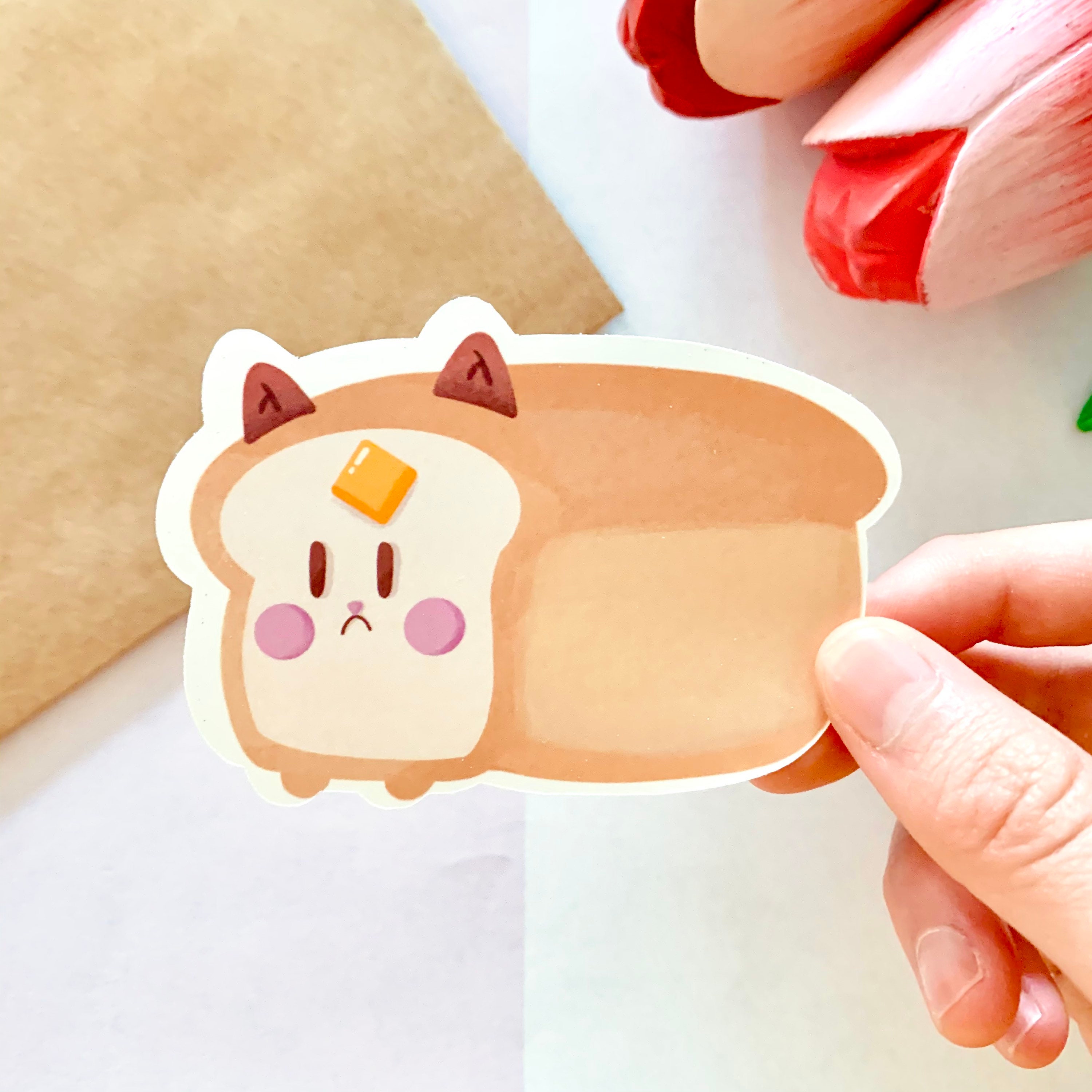 Bread Cat Sticker Etsy