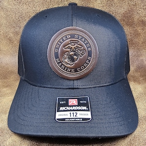 Marine Corps 3D leather Patch Hat