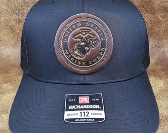 Marine Corps 3D leather Patch Hat