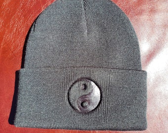 Yin Yang Embossed Beanie