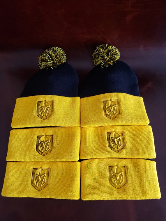 VGK Embossed Pom Pom 2-tone Beanie 