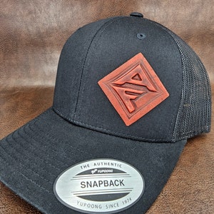 Custom Trucker Hat with 3D Leather Patch - Your Logo Here