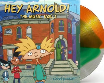 Hey Arnold! The Music Vol. 1 - Green inside Orange and Clear Split Vinyl Variant LP Record - 500 Made