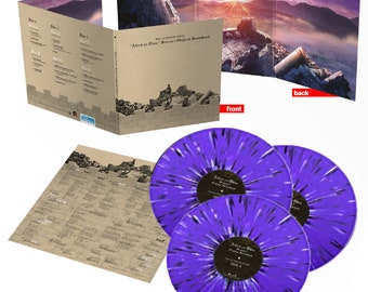 Attack On Titan Season Two Soundtrack (Exclusive Purple and White Splatter Variant Vinyl) 3XLP Record  Hiroyuki Sawano