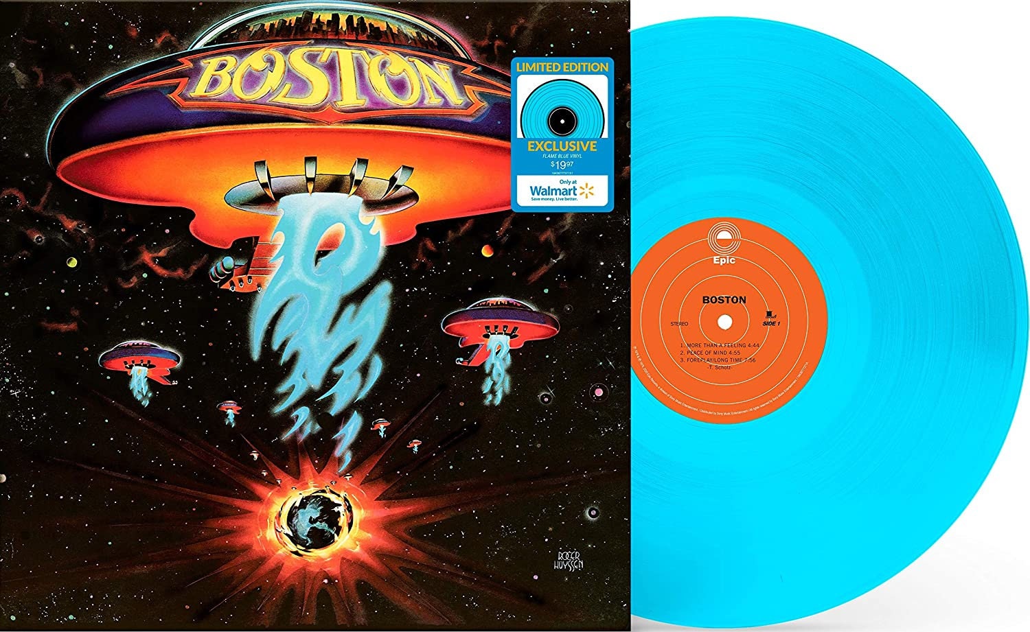 Boston Self Titled 1st Album WM Exclusive Flame Blue Vinyl LP Record