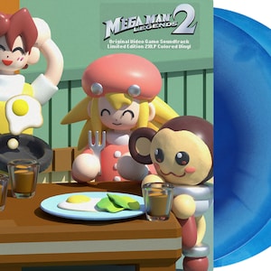 Mega Man 2 Legends Original Video Game Soundtrack Blue Vinyl LP Record - Makoto Tomozawa