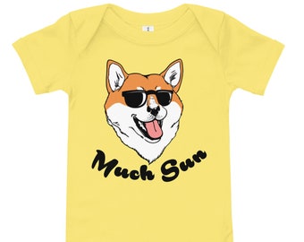 Much Sun Shiba Inu Summer Sun Glasses Baby Onesie