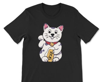 Maneki-neko Cute Cat Lucky Japanese | Chinese | Vietnamese Waving Cat Shirt