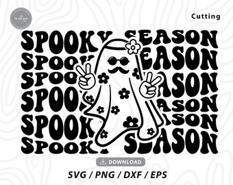 Spooky Season Svg, Hippie Halloween Svg,Cute Halloween Svg, Hot Ghoul Svg,retro halloween svg,halloween shirt svg,Svg files for cricut