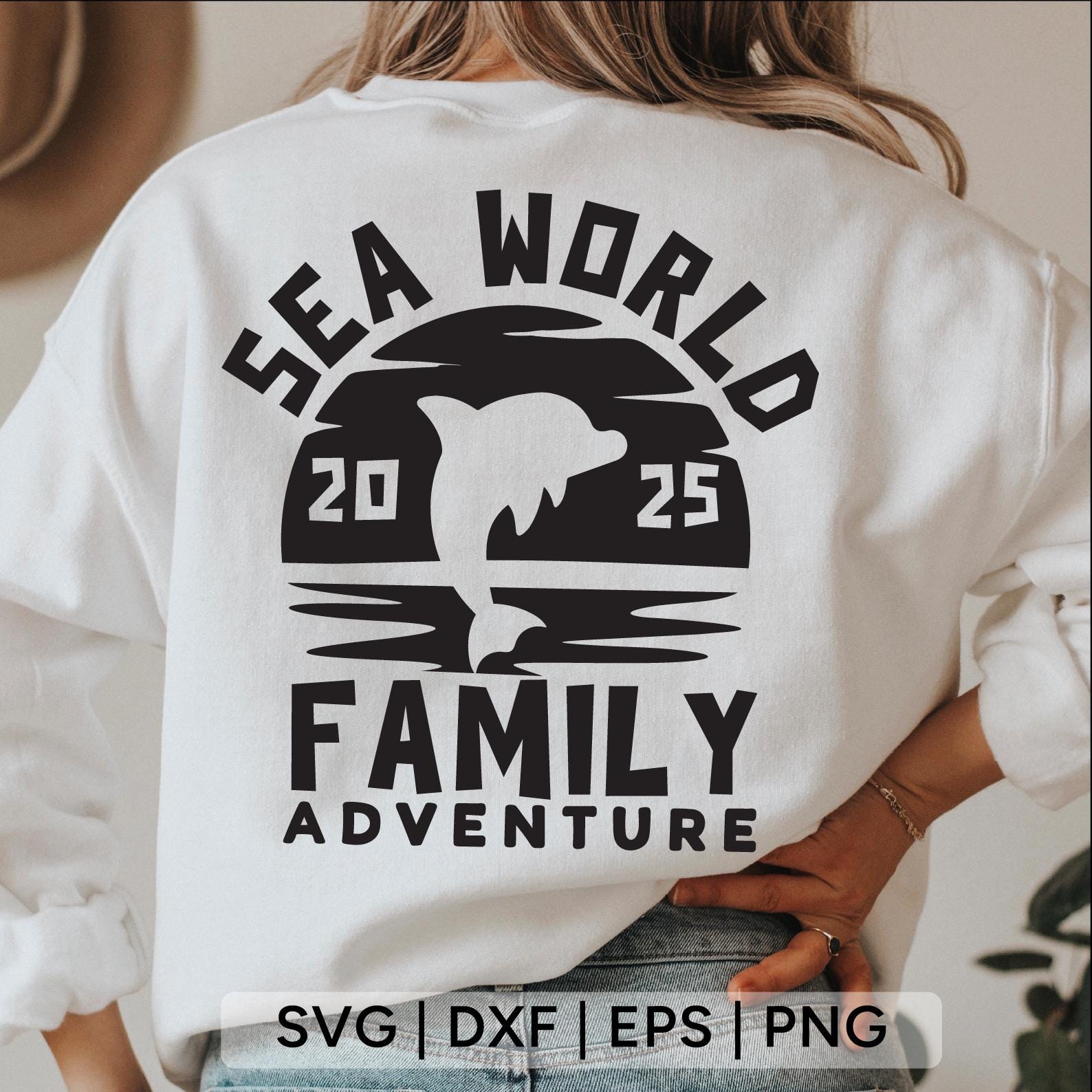 Sea World Family Vacation 2025 SVG: Matching Group Shirt Design (Digital Download)