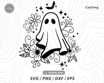 Floral Ghost svg,halloween ghost svg,Cute ghost svg,halloween shirt svg,floral svg,halloween svg files,ghost shirt,svg files for cricut
