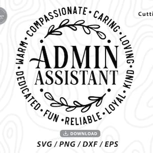 Admin Assistant SVG, secretaris svg, schoolsecretaris svg, assistent-directeur, leraar svg, leraar shirt svg, svg bestanden voor cricut