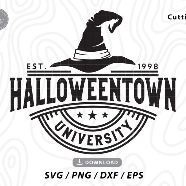 Halloweentown Universiteit SVG, Halloweentown SVG, Halloween SVG, Halloween shirt SVG, Halloween heks SVG, SVG-bestanden voor cricut
