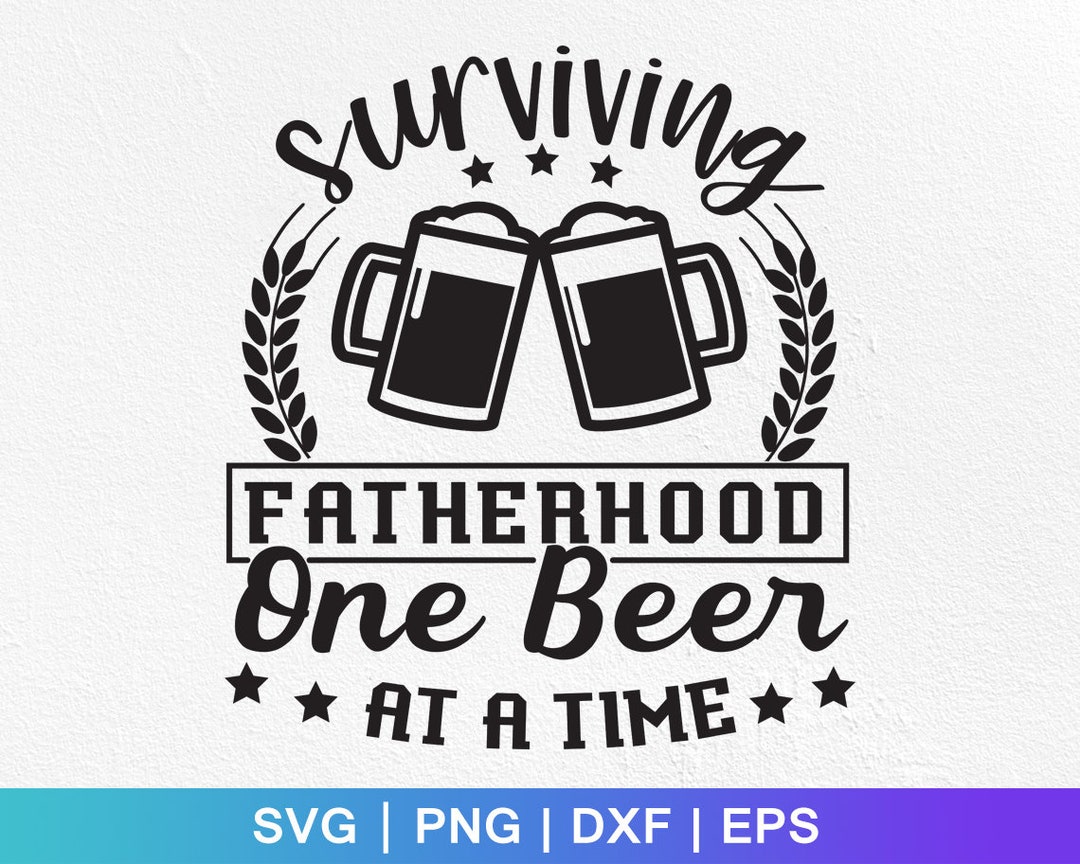 Surviving Fatherhood One Beer At A Time Vinyl Sticker - DanceWear Corner