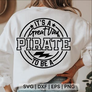 Pirate SVG: School Mascot, Teacher, Cheerleader (Digital Download)