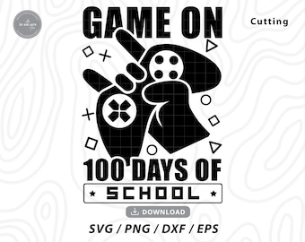 Game On 100 Days of School SVG: Video Game Teacher Design (Digital Download)