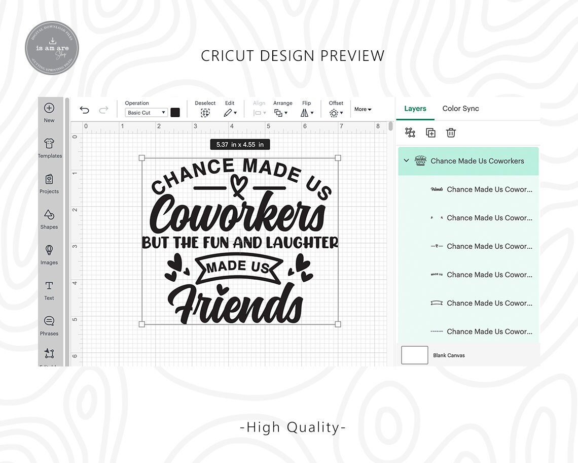 Funny Coworker Friendship SVG: Chance Made Us Coworkers (digital ...