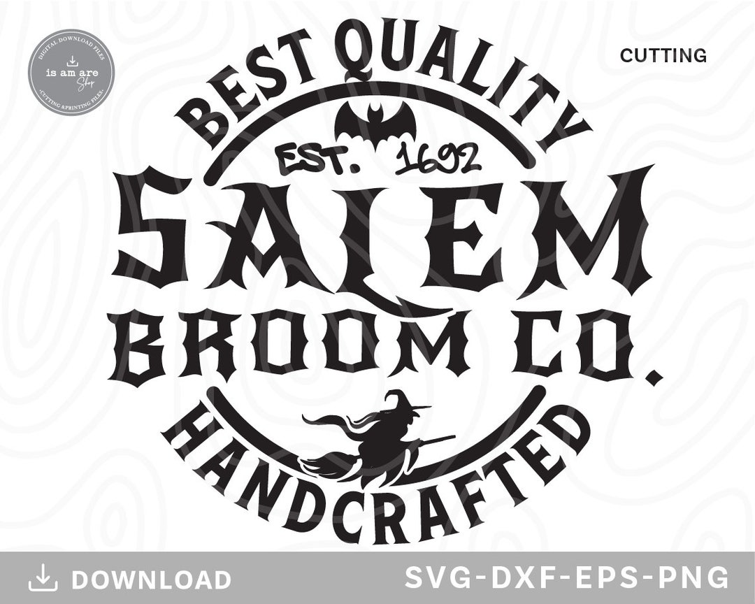 Salem Broom Company Svghalloween Sign Svg Witches Broom Svg Etsy