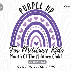 Purple Up For Military Kids Svg,american military,army family svg,boho rainbow svg,kinder svg,kinder svg,svg files for cricut