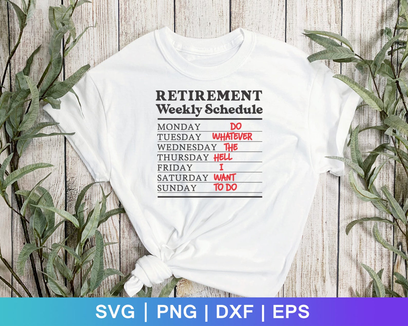 Retirement Weekly Schedule Svg Funny Retirement legend Has - Etsy