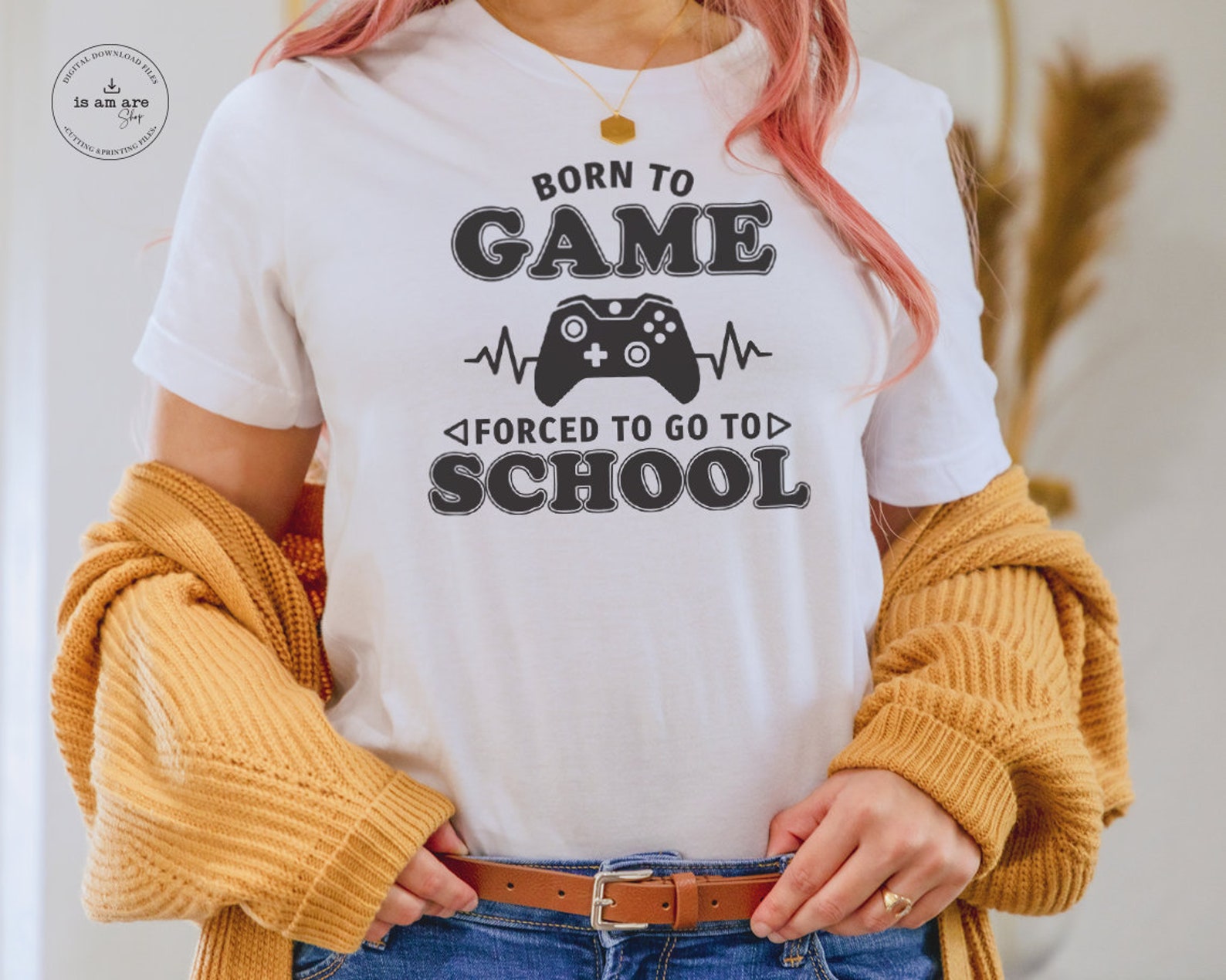 Born to Game Forced to Go to School SVG PNG Funny Back to | Etsy