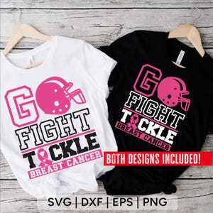 Go Fight Tackle Cancer Football Svg,breast cancer svg,football cancer svg,tackle cancer svg,pink ribbon svg,Svg files for cricut