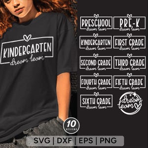 Dream Team Svg Bundle, Powrót do klasy szkolnej Dream Team Svg Bundle, Pierwszy dzień szkoły SVG, Pierwszy dzień szkoły, Życie nauczyciela, Plik SVG dla Cricut