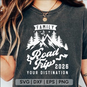 Custom Family Road Trip 2026 SVG: Vacation Shirts (Digital Download) image 4