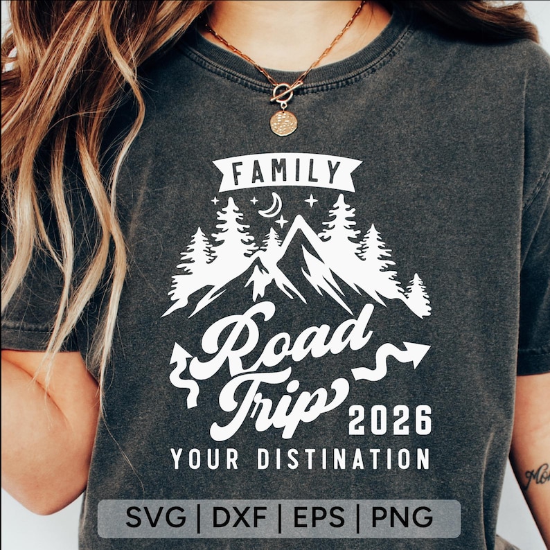 Custom Family Road Trip 2026 SVG: Vacation Shirts (Digital Download) image 4