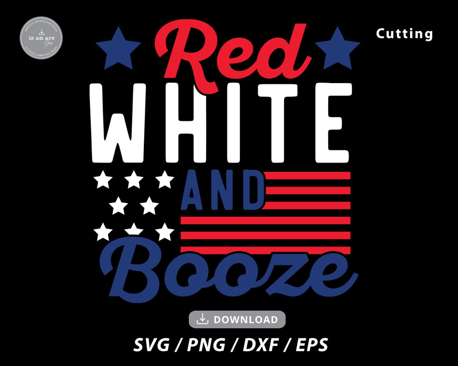 Red White and Booze Svg4th of July Svgpatriotic | Etsy