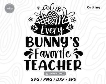Bunny Teacher Easter SVG, file Cricut (download digitale)
