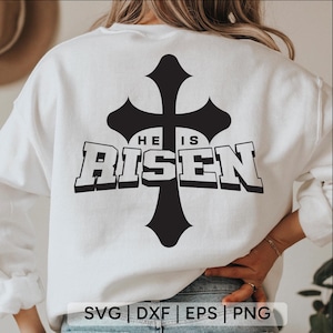 Ele ressuscitou PNG SVG, ele ressuscitou cruz, páscoa ele ressuscitou, jesus ressuscitou, páscoa svg, páscoa cristã svg, jesus svg, arquivos svg para cricut