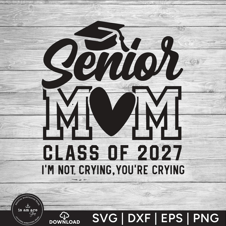 Senior Mom 2027 SVG: Graduation Shirt Design (Digital Download) image 9
