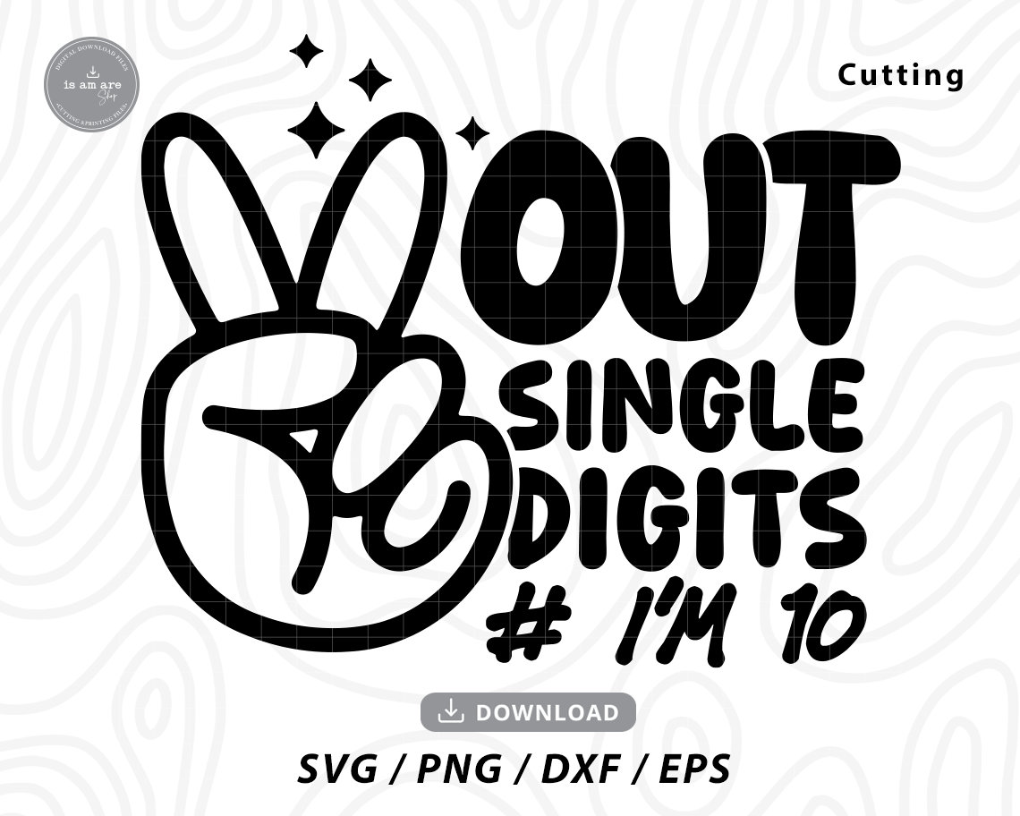 Buy Peace Out Single Digits I'm 10 Svghappy Birthday Online in ...
