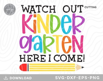 Kindergarten SVG: Back to School Shirt Design (Digital Download)