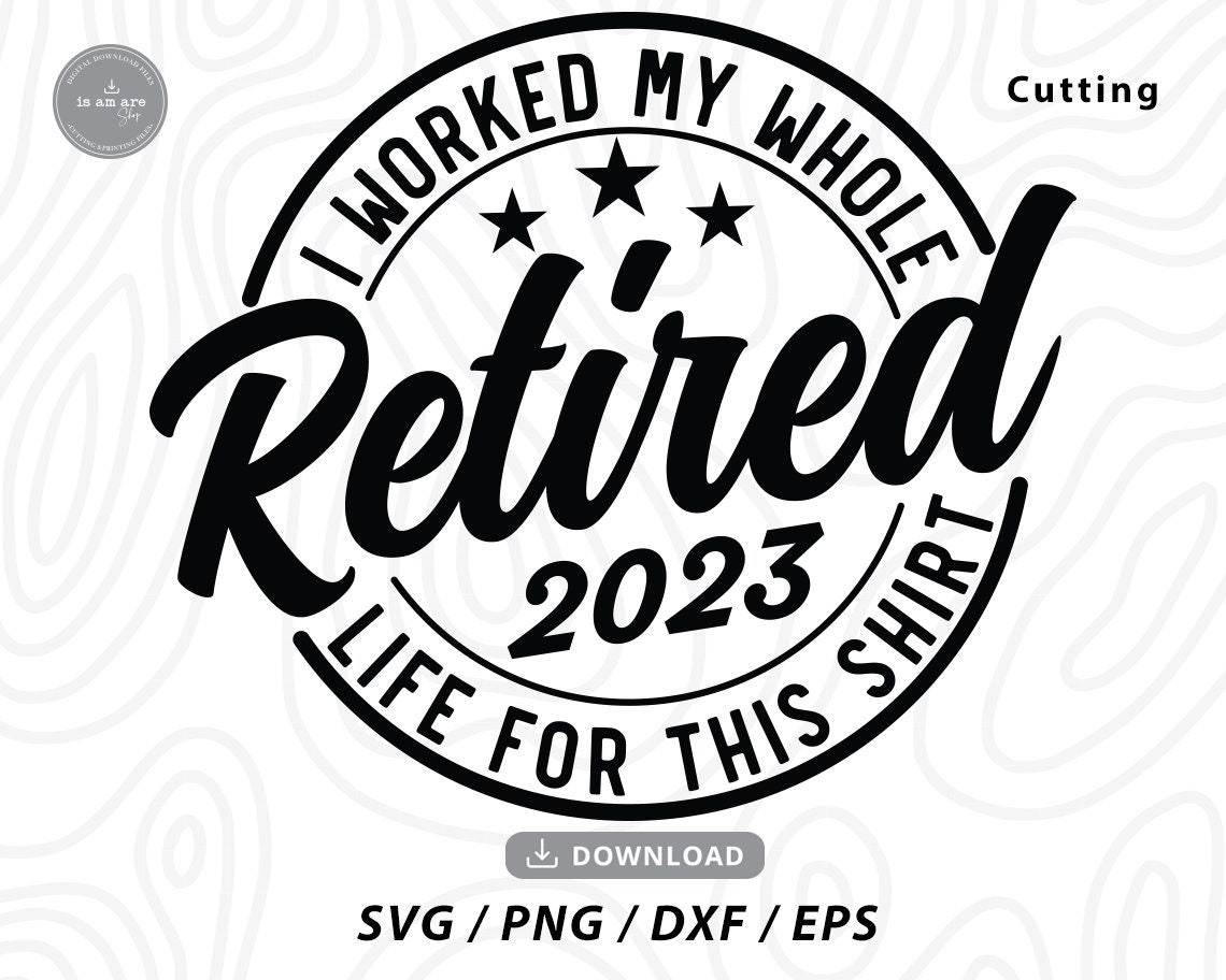 Officially Retired 2023 SVG, Retirement Gráfico por Premium Digital Files ·  Creative Fabrica