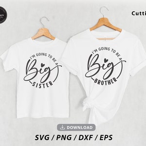 eu vou ser um irmão mais velho svg, eu vou ser uma irmã mais velha svg, irmã mais velha svg, irmão mais velho png, irmão svg, arquivos svg para cricut