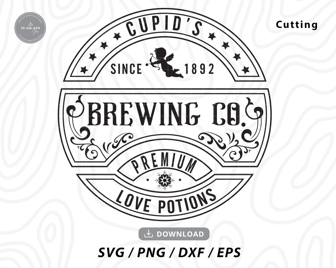 Cupid's Brewing Co Svgvalentines Day Svg Valentine - Etsy