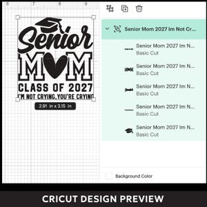 Senior Mom 2027 SVG: Graduation Shirt Design (Digital Download) image 7