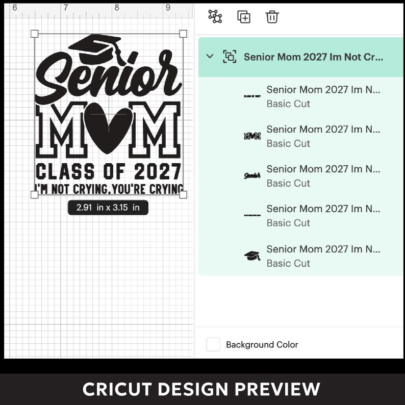 Senior Mom 2027 SVG: Graduation Shirt Design (Digital Download) image 7