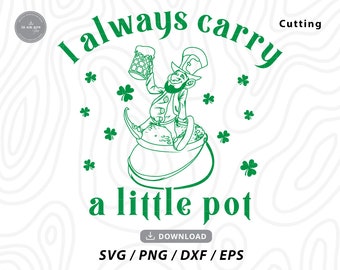 Arquivo SVG para estampa de camiseta com desenho de pote de duende para o Dia de São Patrício (Download Digital)
