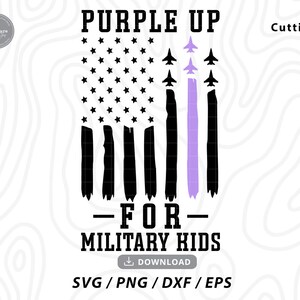 Military Child American Flag SVG,Purple Up For Military Kids Svg,American Military,Kinder svg,Kinder svg,svg Dateien für Cricut