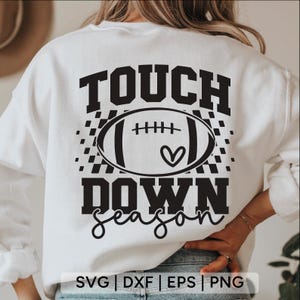 Touchdown Saison Football SVG, Spieltag svg, Fußballsaison svg, Touchdown svg, Fußballtrikot svg, Fußballmama svg, Touchdown Saison png