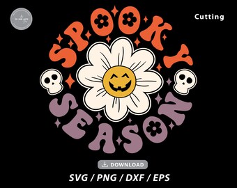 Archivo SVG retro de temporada espeluznante: Archivo Cricut de Halloween genial (descarga digital)