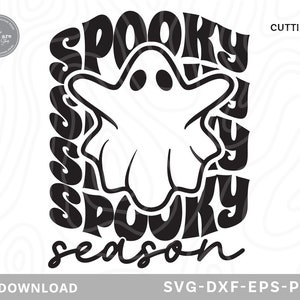 Spooky Season SVG,halloween svg,halloween shirt svg,spooky vibes svg,retro halloween svg, ghost svg,spooky svg,svg files for cricut