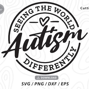 Autisme De wereld anders zien svg, autisme bewustzijn, autisme svg, autisme moeder svg, autisme shirt svg, wees vriendelijk svg, svg-bestanden voor cricut