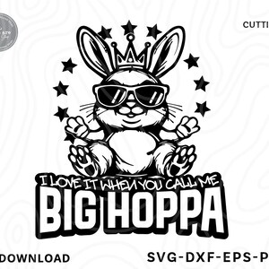 ビッグホッパと呼んでくれると嬉しいです svg、イースター svg、ハッピーイースター svg、イースターバニー svg、イースターシャツ svg、イースター svg ファイル、cricut 用 svg ファイル