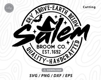 Salem Broom Company SVG: Halloween Witch Shirt Design (Digital Download)
