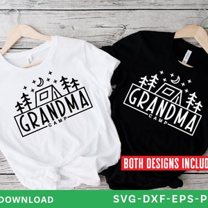 Abuela Camp Svg, abuela Camping svg, primo campamento svg, familia svg, feliz camper svg, camisa de camping svg, camiseta de mujer svg, archivos svg para cricut
