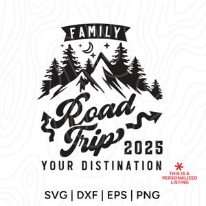 Voyage en famille 2025 SVG, vacances 2025 SVG, vacances chemises SVG, voyage en famille 2025 SVG, fichiers SVG pour cricut, destination personnalisée
